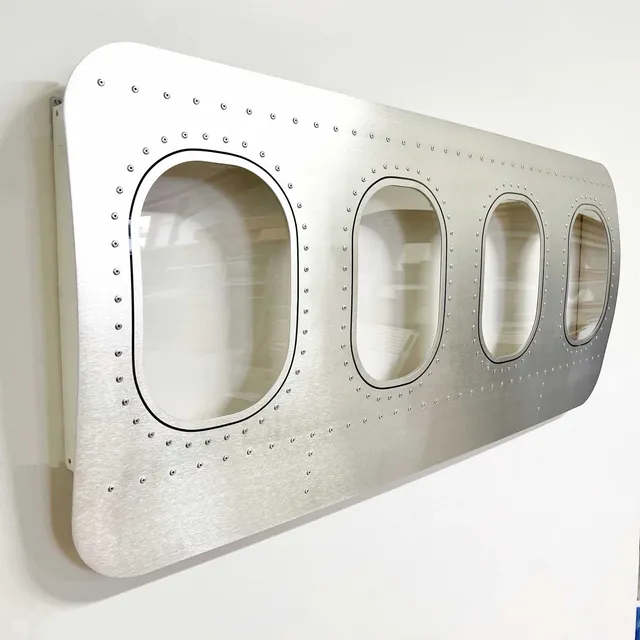 Aircraft Windows Four Window Wandbild Aluminium gross