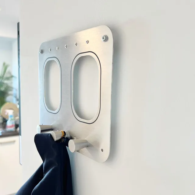 aircraftwindows Coat Racks 2er Garderobe Aluminium Standard