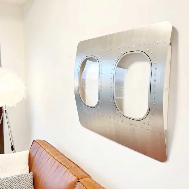 Aircraft Windows Double Window Wandbild Alu Nieten